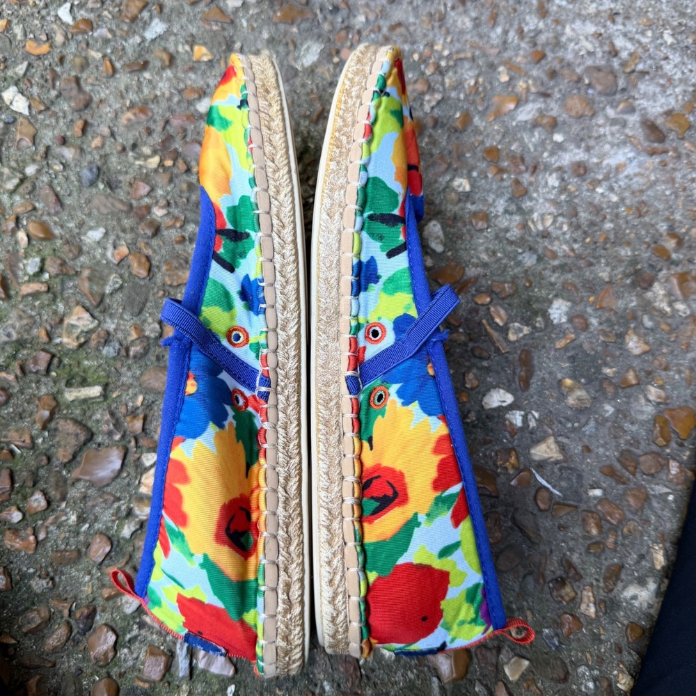 Sea Star x Frances Valentine Floral Neoprene Mary Jane Espadrille Shoes Womens 8 - Picture 15 of 15